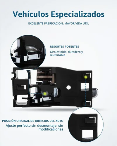 Vista 6 de LUJUNTEC Manijas interiores de puerta de repuesto para Toyota Avalon Beige (2 unidades)
