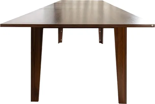 Vista 7 de WILLIAMSPACE Mesa de comedor extensible de madera de 106 pulgadas para 8 a 12, mesa de cocina rectangular rústica de campo, mesa de comedor grande