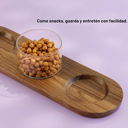 Vista 8 de JoyJolt Holden - Recipientes apilables de vidrio de 14 onzas con tapas y bandeja de madera, pequeños recipientes herméticos para alimentos, juego