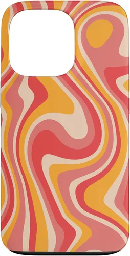 Vista 10 de Funda psicodélica para iPhone 16 Retro Groovy Liquid Swirl Hippie 70's 80's