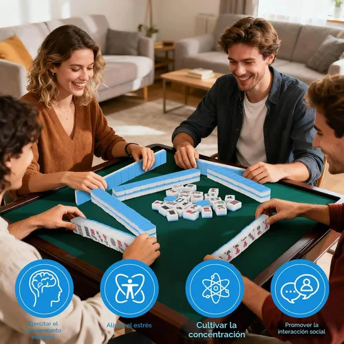 Vista 4 de Mahjong Set, 146pcs Profesional Chino Mahjong Azulejos Set