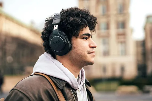 Vista 10 de Audio-Technica ATH-M20xBT Auriculares inalámbricos sobre la oreja, color negro
