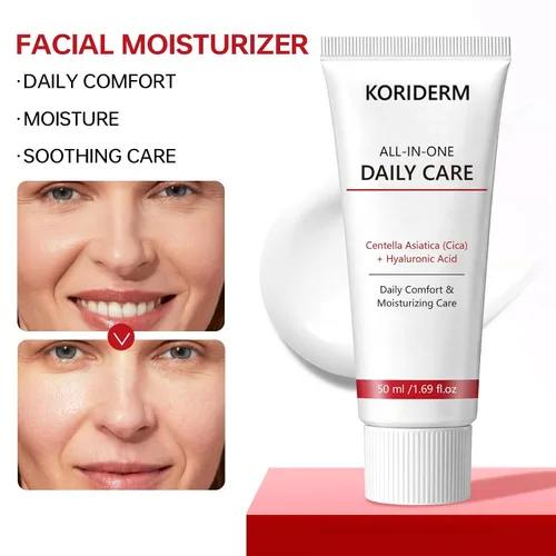 Vista 5 de KKP - Crema hidratante facial todo en uno, loción facial diaria todo en uno con colágeno y ácido hialurónico de Centella Asiática, hidrata, reafirma