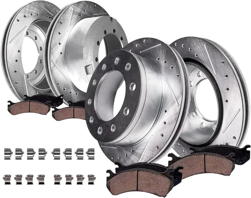 Vista 27 de Detroit Axle - Kit de frenos para Chevrolet Cruze 2011-2015 2013-2016 Sonic 2016 Cruze Limited Rotores de freno de disco ranurados perforados