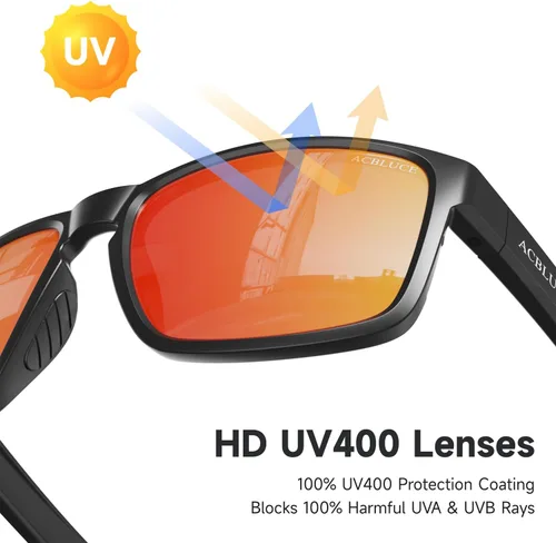 Vista 3 de Lentes de sol deportivos polarizados para hombres y mujeres, ideales para conducir, pescar, béisbol y correr, marco irrompible TR90