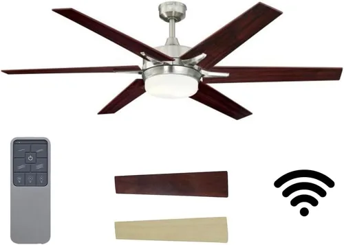 Vista 10 de Ciata Ventiladores de techo de 44 pulgadas con luces - Ventilador de techo inteligente para dormitorio/sala de estar - Ventilador de techo avanzado
