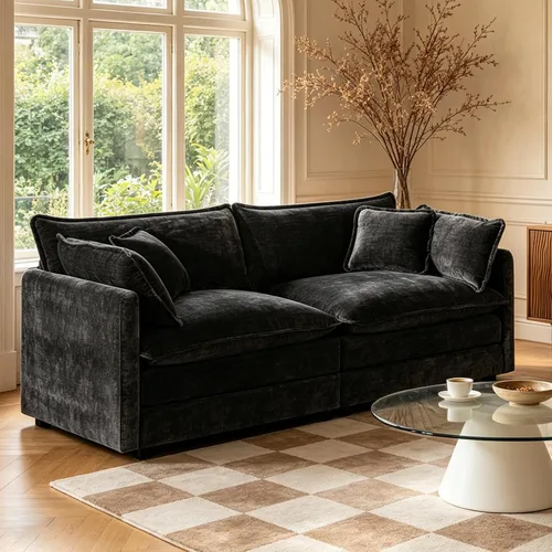 Vista 14 de GNIXUU Sofá modular de 76 pulgadas, sofá biplaza beige de 2 plazas, cómodos asientos de felpilla de 25 pulgadas de profundidad con 2 almohadas