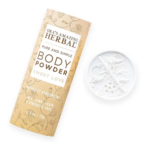Vista 11 de Polvo corporal natural Ora's Amazing Herbal sin talco para mujeres, paquete variado con aceites esenciales, sin talco ni maíz, sin granos, polvo