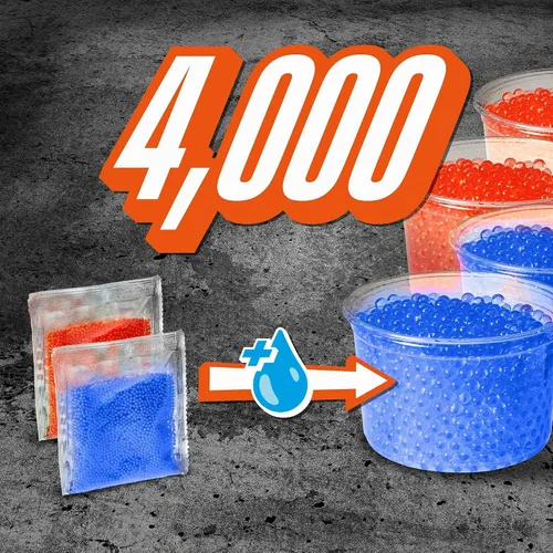 Vista 7 de Nerf Pro Gelfire Versus Pack Incluye 2 pistolas, 4,000 rondas Gelfire, capacidad de 60 rondas, activación T-Pull, 2 gafas de protección, regalos