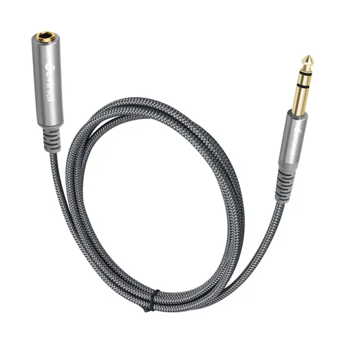Vista 8 de Cable de extensión TRS macho a 1/4 de pulgada para auriculares hembra de 0.250 in, cable de extensión de guitarra para auriculares, cable de audio