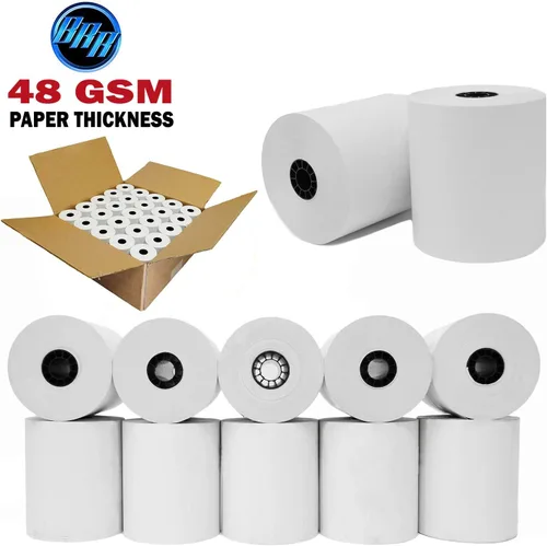 Vista 4 de Papel para impresora de cocina de 1 capa, 3 x 150 pies (50 rollos) BuyRegisterRolls