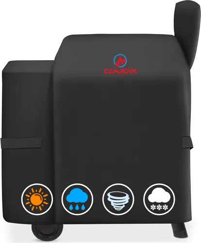 Vista 9 de Comnova - Cubierta para parrilla Traeger Tailgater Serie 20 – Cubierta para ahumador de pellets de madera 600D Traeger impermeable y resistente