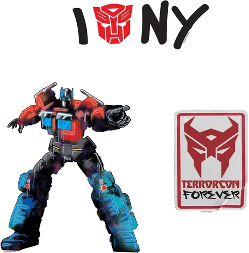 Vista 4 de Transformers: Rise of The Beasts - Paquete variado de calcomanías de vinilo grandes de lujo, diseños de autobots, máximos y terrorcons, laptop
