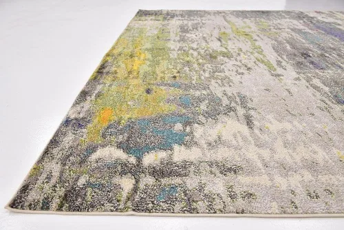 Vista 16 de Tapete abstracto Unique Loom, colección Estrella, moderno, multiárea, Polipropileno, Gris