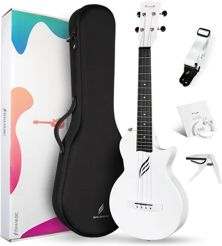 Vista 15 de Enya NOVA U MINI 21-Inch Carbon Fiber Soprano Travel Ukulele, Black Negro