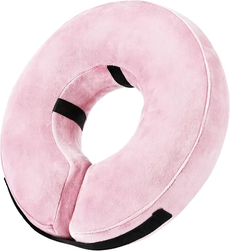 Vista 9 de Grand Line Collar inflable para perros y gatos, cono de recuperación suave para perro después de una cirugía, cono protector del cuello para Azul