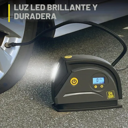 Vista 4 de Fix-a-Flat Inflador de neumáticos S40074, compresor de aire portátil para automóvil, apagado automático Inflate Right, con pantalla digital de 99