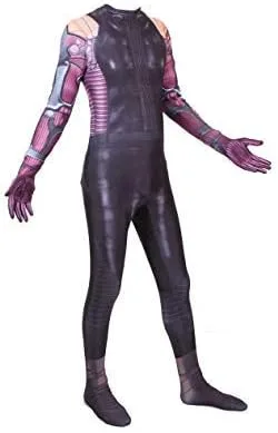 Vista 3 de Rxuvtui Trajes de cosplay para Halloween, disfraz de elastano, cuerpo rojo, Zentai para mujer, Blanco