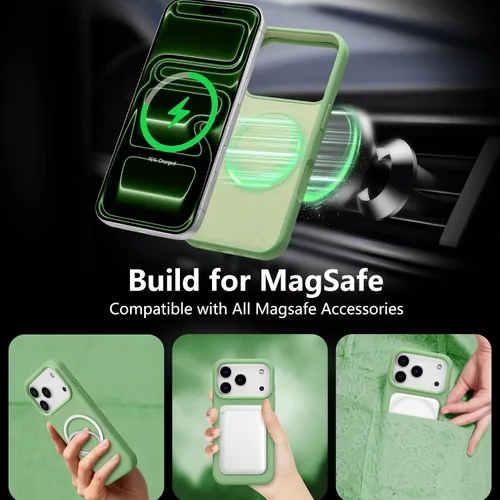 Vista 262 de Funda magnética de silicona para iPhone 13 Pro, color blanco antiguo [Compatible con Magsafe] [Forro de microfibra suave antiarañazos], funda