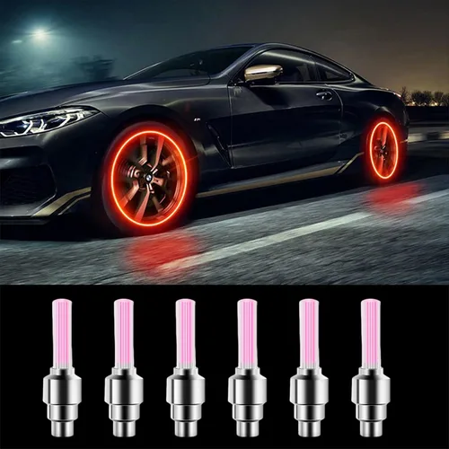 Vista 18 de 20 PIEZAS Tapas Fluorescentes para Vástago de Válvula de Neumático - Cubiertas Luminosas para Neumáticos de Vehículos Universales - Accesorios