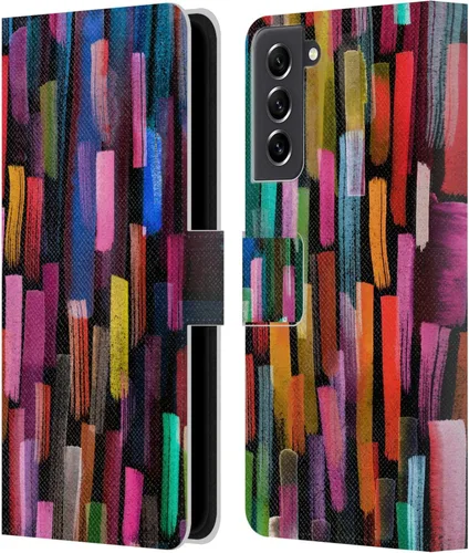 Vista 146 de Head Case Designs Officially Licensed Ninola Brushstrokes Black Summer Patterns Leather Wallet Case Compatible with Samsung Galaxy A07 4G