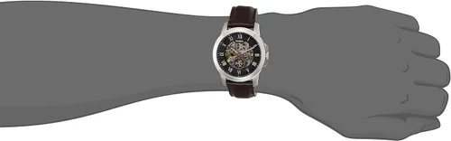 Vista 4 de Fossil ME3095 Reloj mecánico analógico con pantalla analógica mecánica a mano viento marrón Marrón