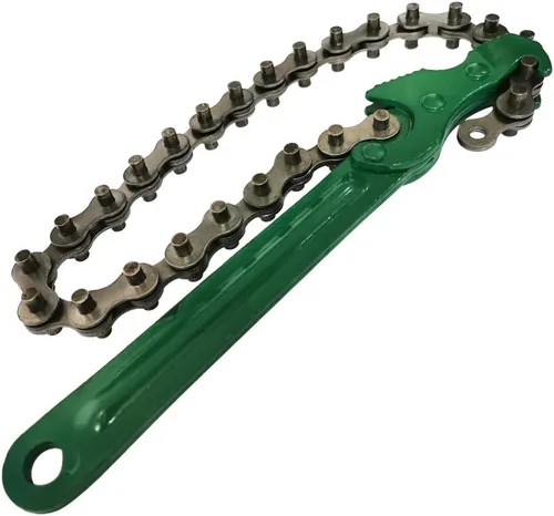 Vista 3 de Llave de cadena de trinquete de alta resistencia de 8 pulgadas, llave de filtro de aceite, llave de tubo, estilo de cadena, herramienta