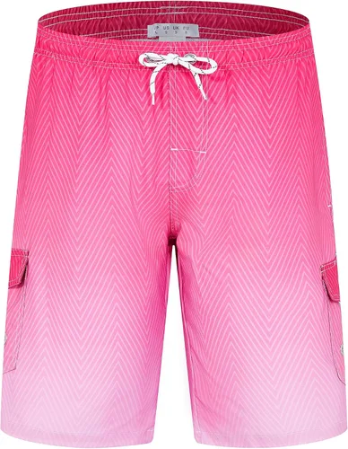 Vista 34 de APTRO Traje de baño para hombre, traje de baño de secado rápido de 9 pulgadas, trajes de baño de playa grandes y altos #15 Gris degradado
