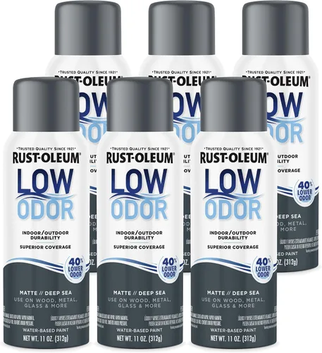 Vista 36 de Rust-Oleum - Pintura en aerosol prémium de bajo olor, gris ancla brillante Olor 40% menor que las pinturas en aerosol tradicionales, durabilidad