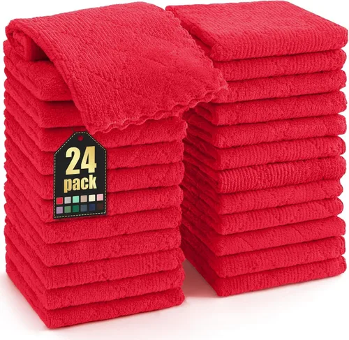 Vista 72 de Homaxy - Paquete de 12 trapos de cocina (13 x 19 pulgadas, marrón), de terciopelo coral supersuaves y absorbentes para lavar platos, paño