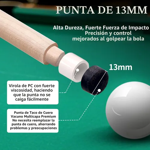 Vista 5 de Kmise Pool Cue Stick Set,4 Colors Canadian Maple Cue,Pool Sticks for Adults,Tacos de Billar 18 19 20 21oz for Beginner