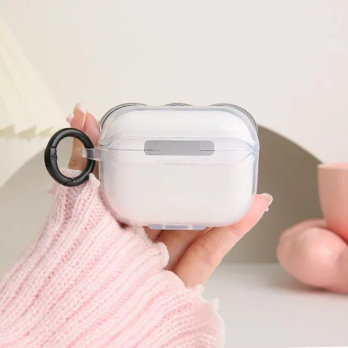 Vista 7 de Funda compatible con Apple AirPods Pro de 2 generación 2022, bonito diseño de ondas, a prueba de golpes, suave y transparente, protector AirPods
