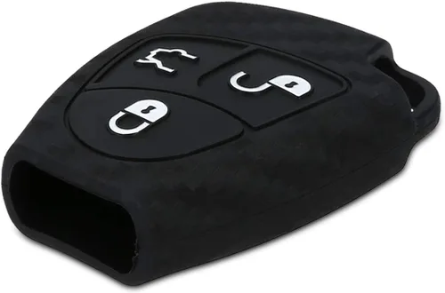 Vista 5 de kwmobile Funda de silicona para llavero compatible con llave de automóvil Mercedes-Benz de 2 a 3 botones