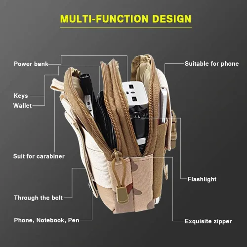 Vista 5 de Funda para teléfono celular de cintura, bolsa de cinturón, funda universal para teléfono al aire libre, estuche, bolsillo para gadgets para iPhone X