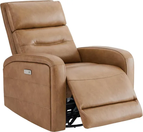 Vista 3 de Watson & Whitely Sillón reclinable, deslizador, mecedora y giratorio de potencia, sillón pequeño con puerto de carga para sala de estar, cuero