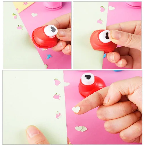 Vista 5 de Qtopun - Perforadora de papel y tijeras decorativas, 6 tijeras creativas y 12 piezas de cortadores de borde de encaje para manualidades, fotos