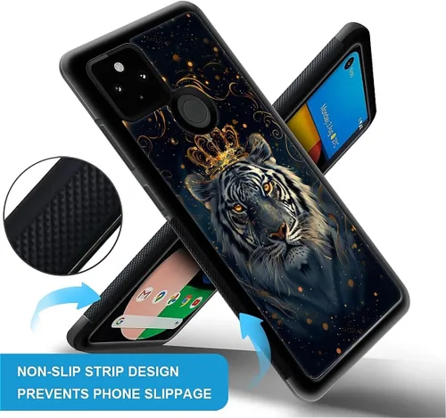 Vista 1003 de Compatible con Google Pixel 4A 5G Mobile Case Creative Acrylic Panel trasero Silicona Protección Grip especialmente diseñado para Google Pixel 4A 5G