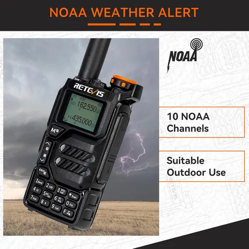 Vista 3 de Retevis RA79 (actualización para radio Jamón UV 5R 3rd), radio bidireccional de doble banda, soporte Chirp, NOAA, radio AM/FM portátil, Walkie