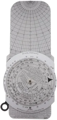 Vista 3 de Calculadora de computadora E6-B Regla deslizante para resolver la velocidad del tiempo