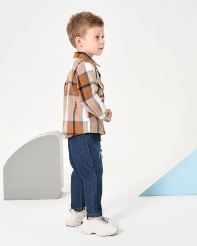 Vista 3 de Renotemy Conjunto de ropa para bebé niño y niño, conjunto de pantalones de mezclilla para otoño e invierno