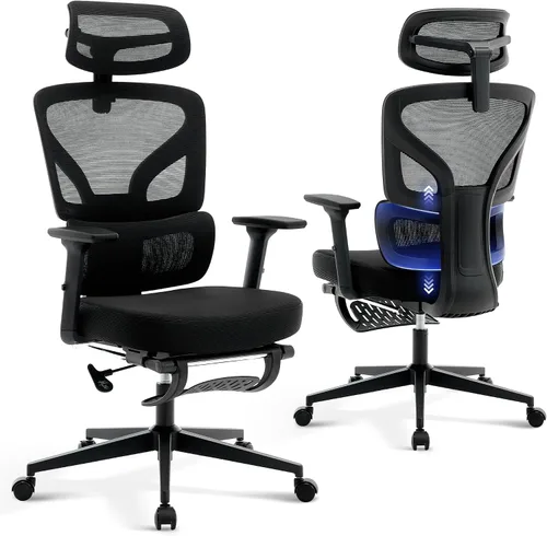 Vista 12 de Ergonomic Office Chair Mesh – Adjustable Lumbar 3D Armrests High-Back Desk