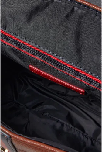 Vista 3 de Tommy Hilfiger Ruby II - Mochila con solapa de PVC, Marrón (Heritage Brown), Ruby Ii Flap Mochila-guijarro Pvc