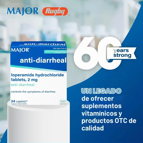 Vista 2 de MAJOR Clorhidrato de loperamida antidiarreico 2 mg, 24 cápsulas