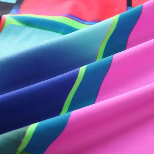 Vista 5 de Trajes de baño degradados Colorbock para mujer, con doble alineación, tankini con control de abdomen, dos piezas