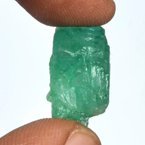 Vista 3 de GEMHUB Natural Rough Emerald Raw Uncut Green Beryl Loose Gemstone Single Verde 10.5 quilates