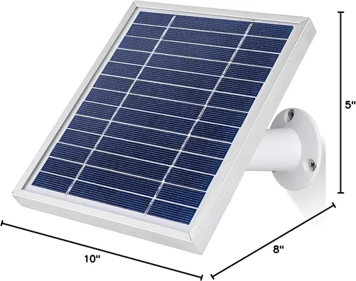 Vista 8 de iTODOS Panel solar compatible con Arlo Pro y Arlo Pro 2, cable de carga de alimentación para exteriores de 11.8 pies y montaje ajustable,