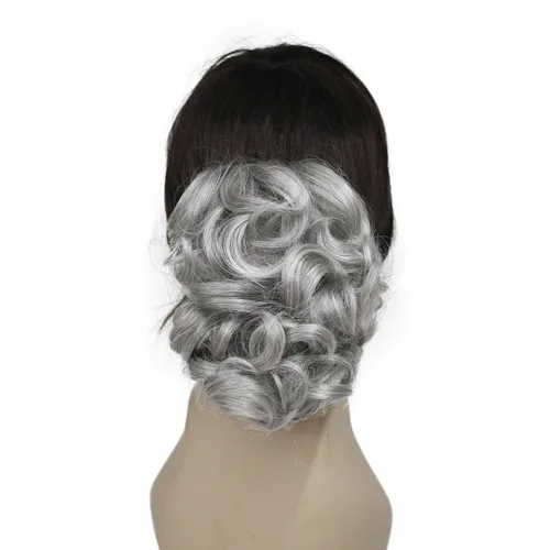 Vista 10 de Wiginway Cola de caballo de pelo para mujer, extensiones de cabello ondulado con clip, color marrón dorado rojizo claro # 12 Marrón dorado rojizo