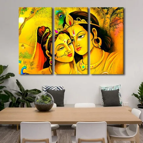 Vista 20 de TUMOVO Arte de pared de Dios hindú para sala de estar, lienzo de Ganesha, arte de pared de escultura de elefante, cuadros modernos, arte