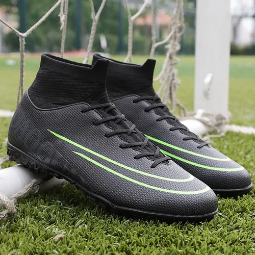 Vista 5 de Qzzsmy Tenis profesionales de fútbol para hombre para interiores y exteriores para competición entrenamiento atléticos para niños grandes