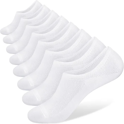 Vista 13 de SIXDAYSOX Calcetines invisibles para hombre, paquete de 6/8 unidades, de algodón, finos, corte bajo, antideslizantes para zapatos planos, tenis